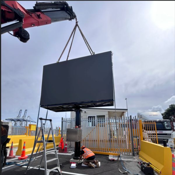 Industrial LED Sign Installation Process (2)