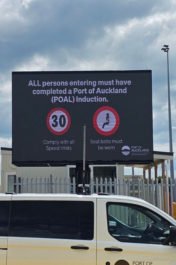 Port of Auckland Digital LED Sign