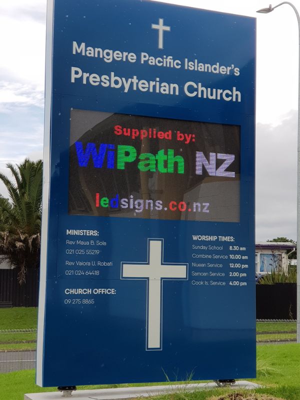 Modern Church LED Sign Installation