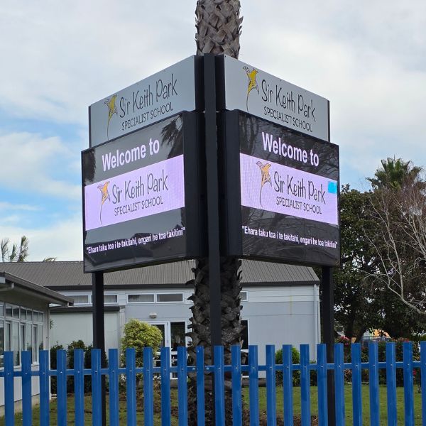 School LED Sign installation (1)