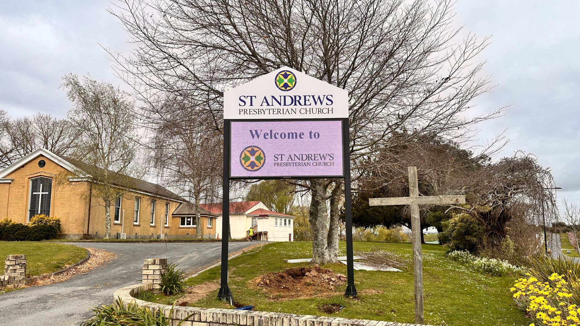 Church LED Sign Installation